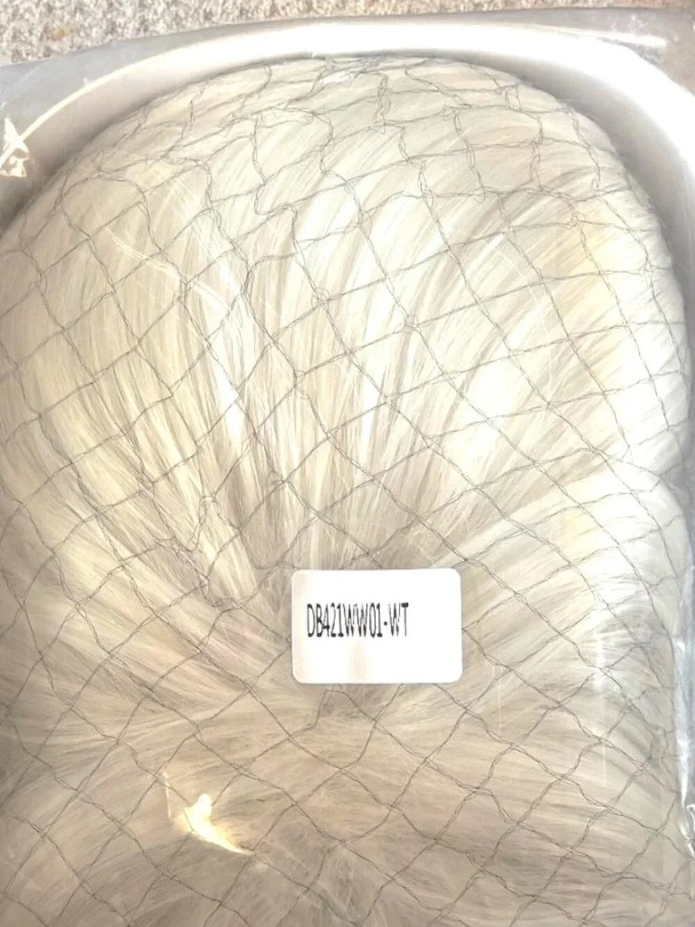 NWT Hair Topper‎ for Women w/Thinning Hair- Clip-In Synthetic -white